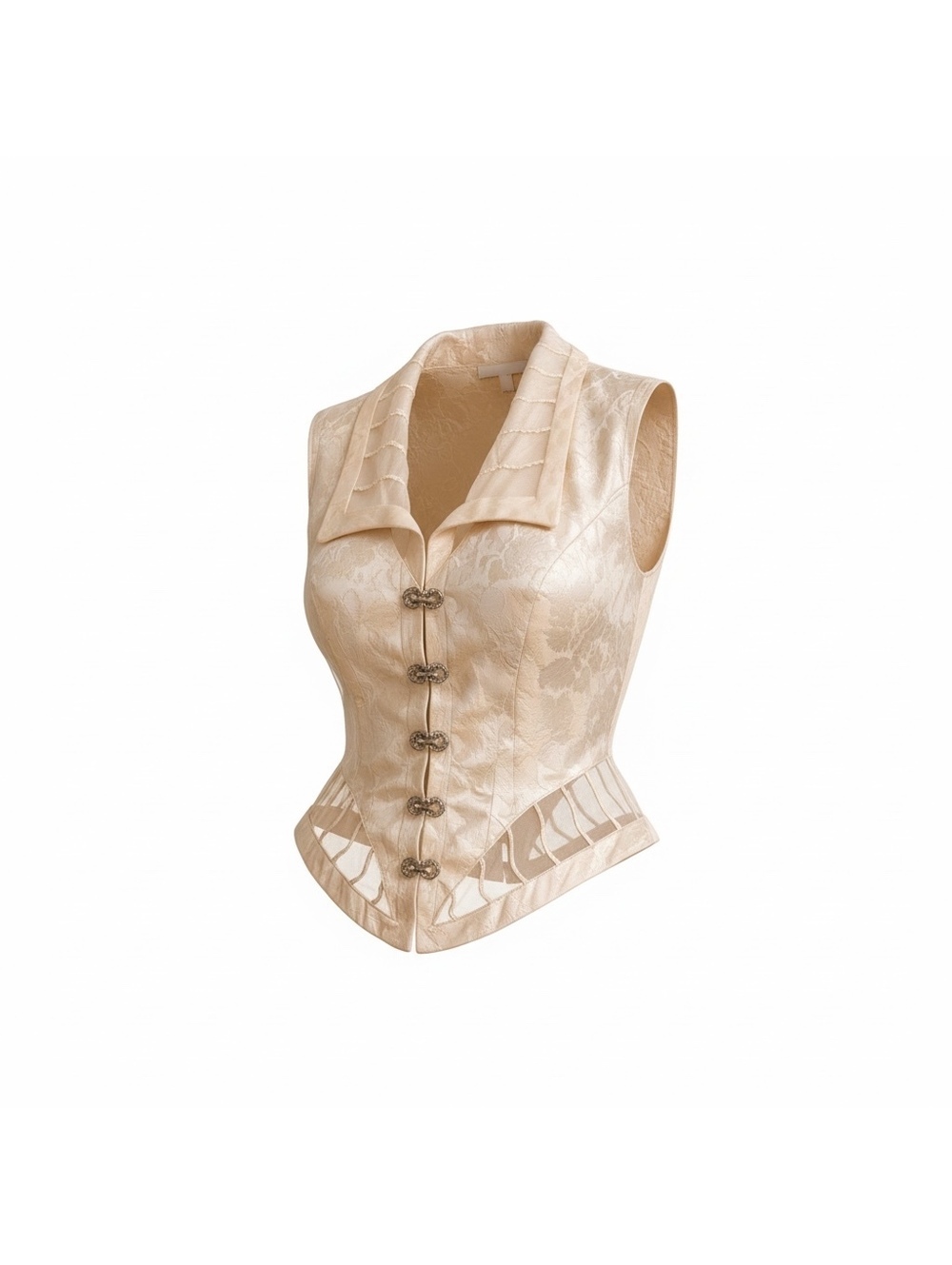 IIF Champagne Brocade Corset Vest